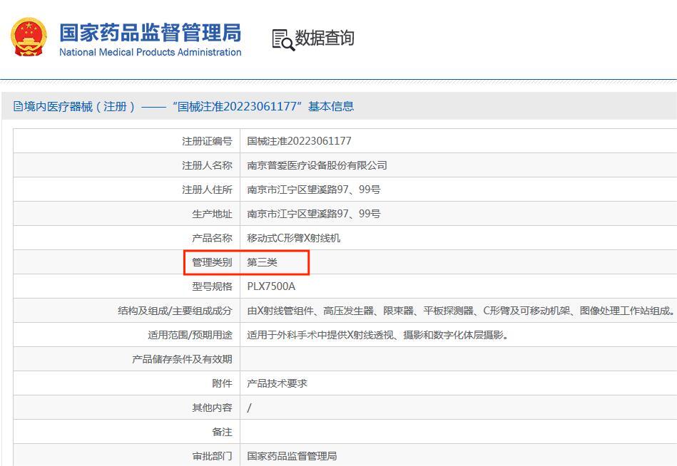 三維C形臂三類(lèi)注冊(cè)證